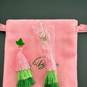 New Pink and Green stylish earrings